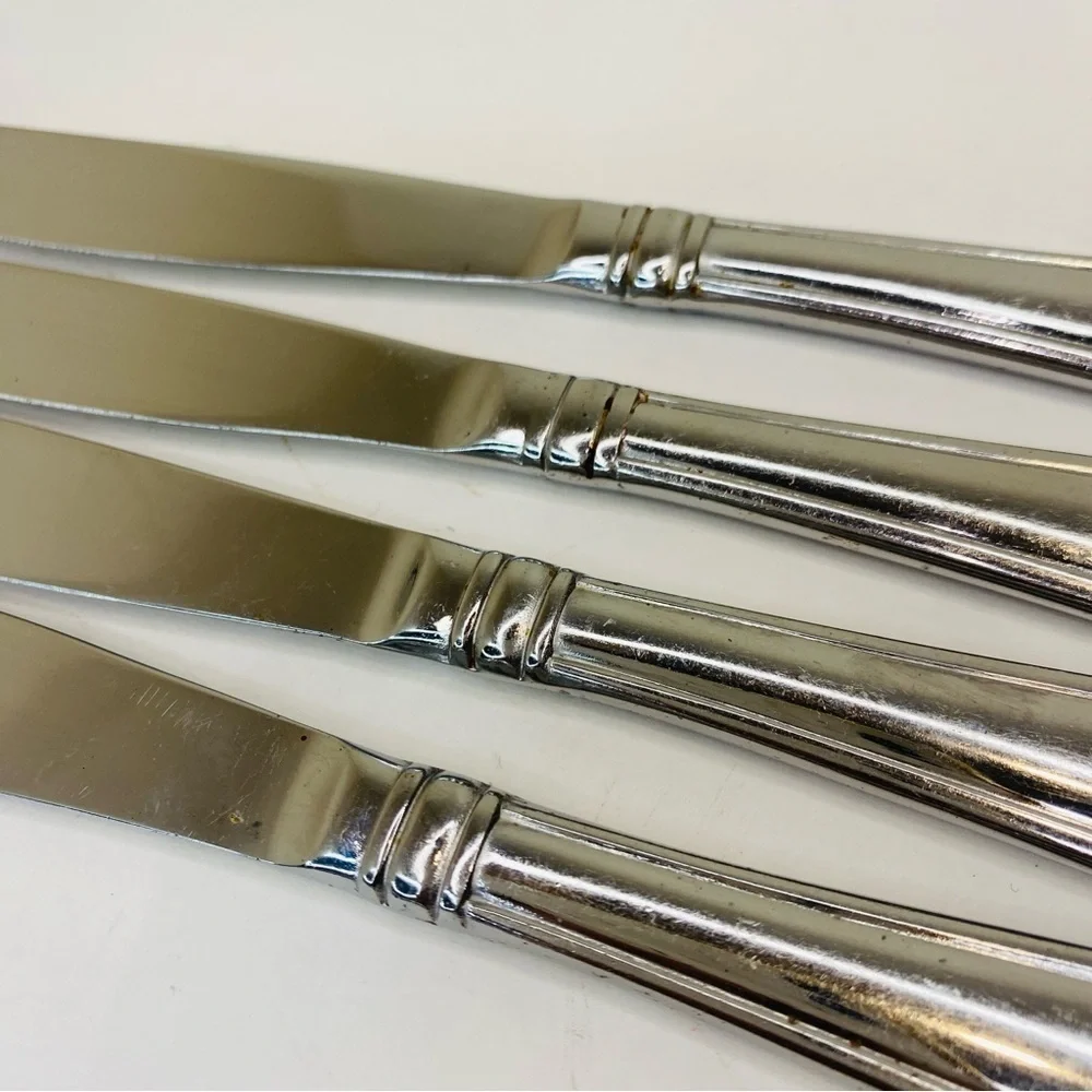 Reed & Barton Stainless Steel Celebration 4 Dinner Knives & 6 Steak Knives EUC